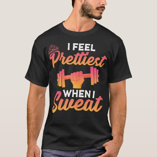 Hübsche Trainingsgeräte beim Schwitzen T-Shirt (Vorderseite)