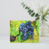 Hübsche Trauben Abstrakte Wasserfarbe Postkarte (Stehend Vorderseite)