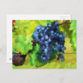 Hübsche Trauben Abstrakte Wasserfarbe Postkarte (Vorne/Hinten)