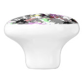 HÜBSCHE TREE-BLÄTTER KERAMIKKNAUF (Seitenansicht)