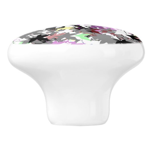 HÜBSCHE TREE-BLÄTTER KERAMIKKNAUF (Seitenansicht)