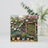 Hübsche Trellis und Töpfe von Pflanze (Stehend Vorderseite)