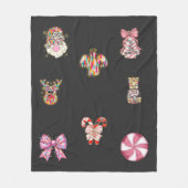 Hübsche trendige Weihnachtsdecke Fleecedecke (Vorderseite)