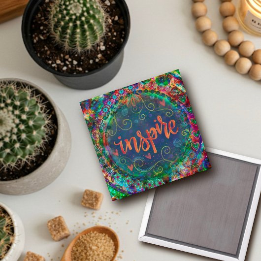 Hübsche Trendy Fun ONE WORD Inspirivity inspiriert Magnet