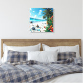 Hübsche Tropical Beach Szene Küstenart Leinwanddruck (Insitu (Schlafzimmer))
