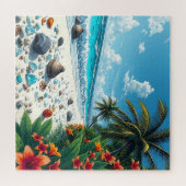 Hübsche Tropical Beach Szene Küstenart Puzzle (Horizontal)