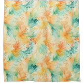Hübsche tropische Aquamarine Orangencreme Duschvorhang (Vorderseite)