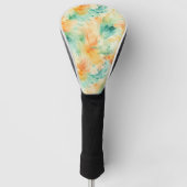 Hübsche tropische Aquamarine Orangencreme Golf Headcover (Vorderseite)