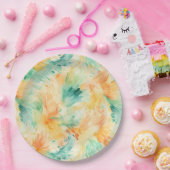 Hübsche tropische Aquamarine Orangencreme Pappteller (Party)