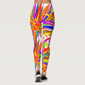 Hübsche tropische Blume Leggings (Rückseite)