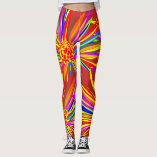 Hübsche tropische Blumen Farbige Leggings