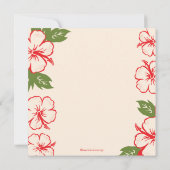 Hübsche tropische Hibiskus-Brautparty-Einladung Einladung (Rückseite)