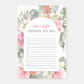 Hübsche tropische Vegetation | Monogramm Post-it Klebezettel (Vorderseite)