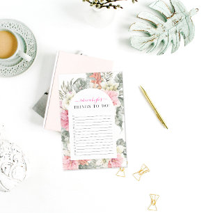 Hübsche tropische Vegetation   Monogramm Post-it Klebezettel