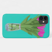 Hübsche Tulip Blume Moderne Illustration + Name Case-Mate iPhone Hülle (Rückseite (Horizontal))