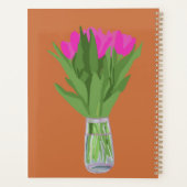 Hübsche Tulip Blume Moderne Illustration + Name Planer (Rückseite)