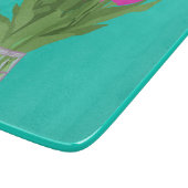 Hübsche Tulip Blume Moderne Illustration + Name Schneidebrett (Ecke)