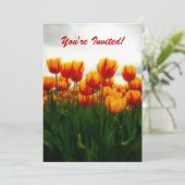 Hübsche Tulips-Party Einladung (Stehend Vorderseite)