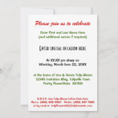 Hübsche Tulips-Party Einladung (Rückseite)