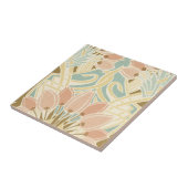 hübsche Tulpen Jugendstil-Blumenmuster Fliese (Seite)