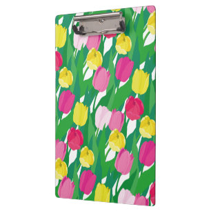 Hübsche Tulpen Moderne elegante Blumen Frühling. Klemmbrett