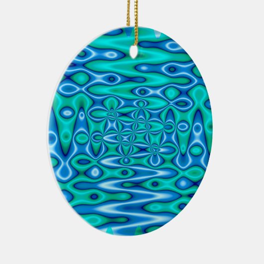 hübsche Türkisblaukunst Keramik Ornament (Rechts)