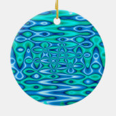 hübsche Türkisblaukunst Keramik Ornament (Hinten)