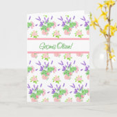 Hübsche türkische Blumengrüße werden gut Karte (Gelbe Blume)