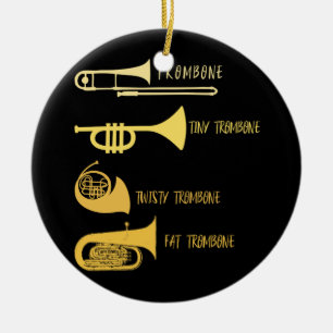 Hübsche Typen von Trombone Player Marching Jazz B Keramik Ornament