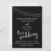 Hübsche Typografie 30 Creme/Black 4 Wedding Einladung (Vorderseite)