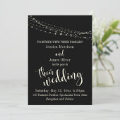 Hübsche Typografie 30 Creme/Black 4 Wedding Einladung (Stehend Vorderseite)