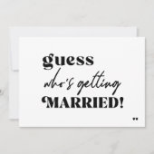 Hübsche Typografie Moderne lässige Hochzeit Einladung (Vorderseite)