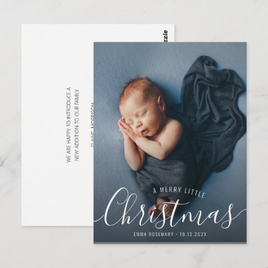 hübsche Typografie Postkarte (Vorne/Hinten)