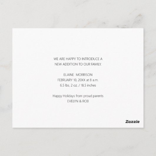 hübsche Typografie Postkarte (Rückseite)