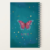 Hübsche Typografie - Schmetterlingsname Notizblock (Rückseite)