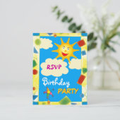 Hübsche UAWG - GEBURTSTAGSPARTEI Einladungspostkarte (Stehend Vorderseite)