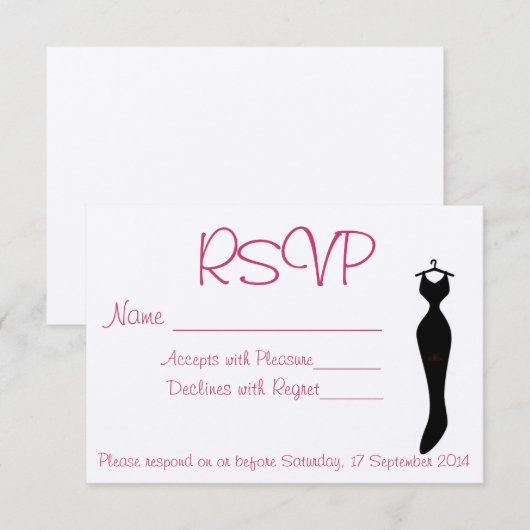 Hübsche UAWG RSVP Karte (Vorne/Hinten)