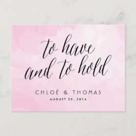 Hübsche UAWG von Watercolor-Skripts Einladungspostkarte