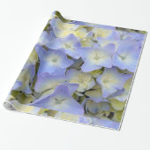 Hübsche und bunte hellblaue Hydrangea-Blumen Geschenkpapier (Ungerollt)