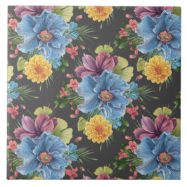 Hübsche und dunkle Blume Fliese