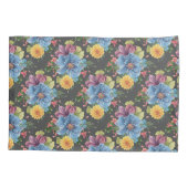 Hübsche und dunkle Blume Kissenbezug (Rückseite-Links)