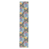 Hübsche und dunkle Blume Mittelgroßer Tischläufer (Vorderseite)