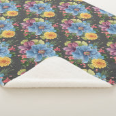 Hübsche und dunkle Blume Sherpadecke (3/4)