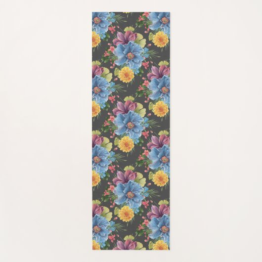Hübsche und dunkle Blume Yogamatte (Vorderseite)