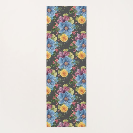 Hübsche und dunkle Blume Yogamatte (Rückseite)