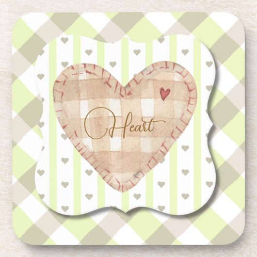 Hübsche und einzigartige Herzmuster im Schatten vo Getränkeuntersetzer (Vorderseite)
