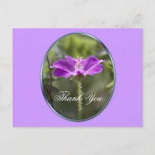 Hübsche und elegante lila Gartenblume danke Postkarte