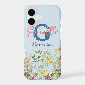 Hübsche und farbenfrohe botanische Kräutermonogram