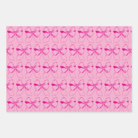 Hübsche und farbenfrohe Coquette Pastell & Hot Pin Geschenkpapier Set (Vorderseite 2)