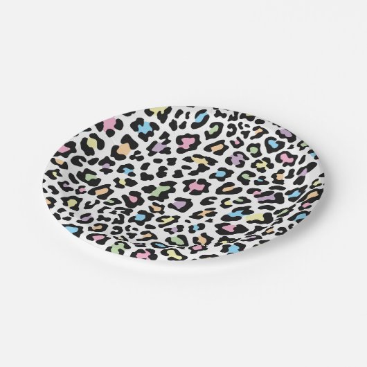 Hübsche und farbige Tierwerbung Pappteller (Schrägansicht)